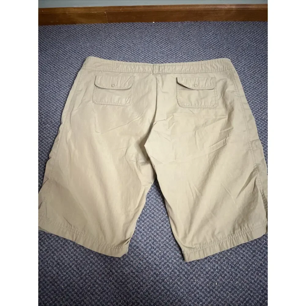 Nike Women's Bermuda Shorts Size XL (16-18) Tan Pockets Drawstring